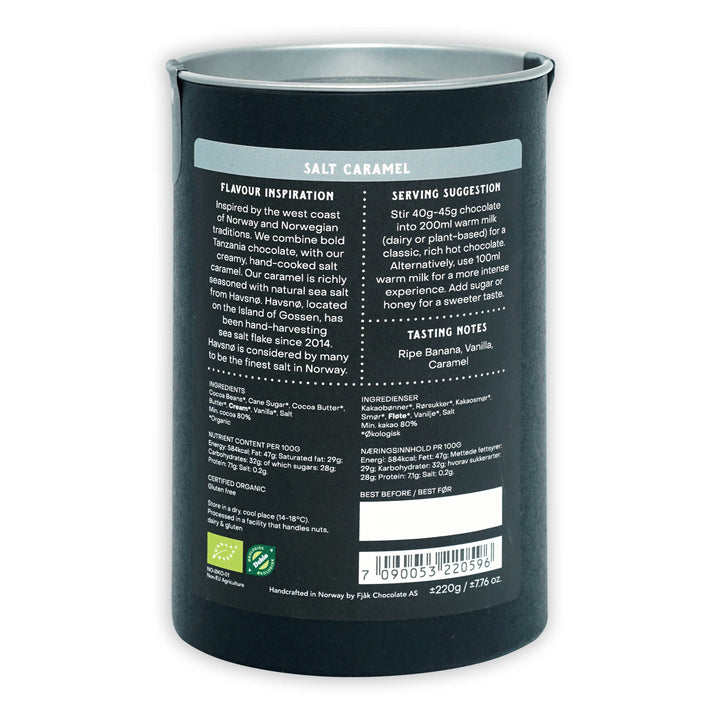 Organic Drinking Chocolate Dark Salt Caramel 80%