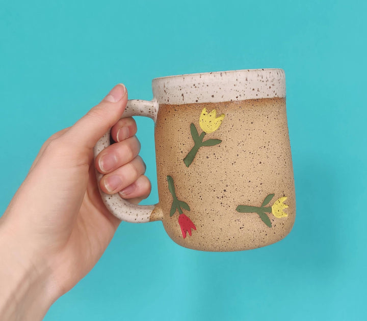 Handmade Tulip Ceramic Mug