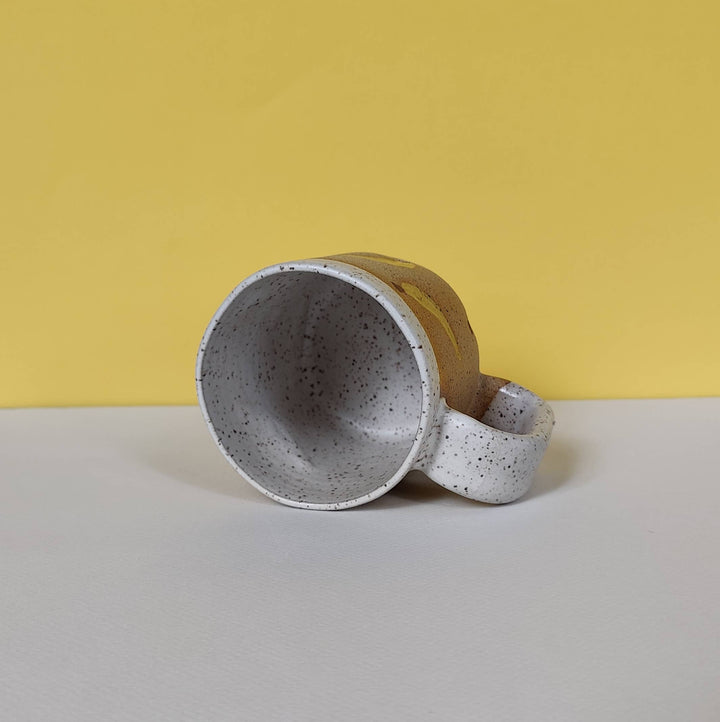 Handmade Banana Stamped Ceramic Mug