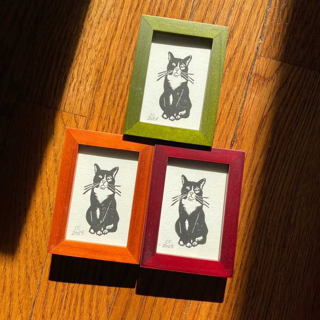 Tammy the Cat Block Print