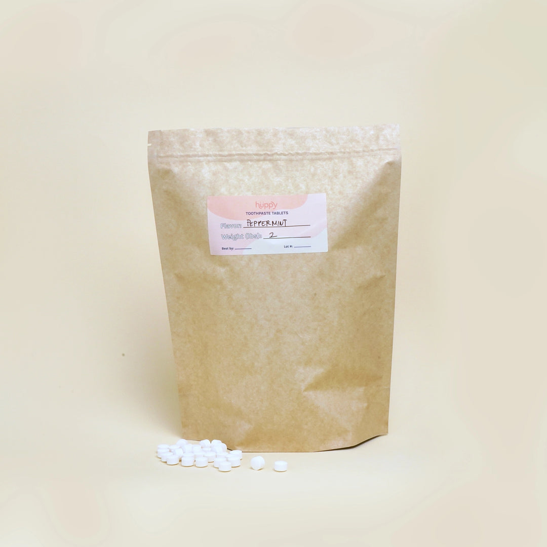 Fluoride Free Toothpaste Tablets by Huppy - Bulk Refill