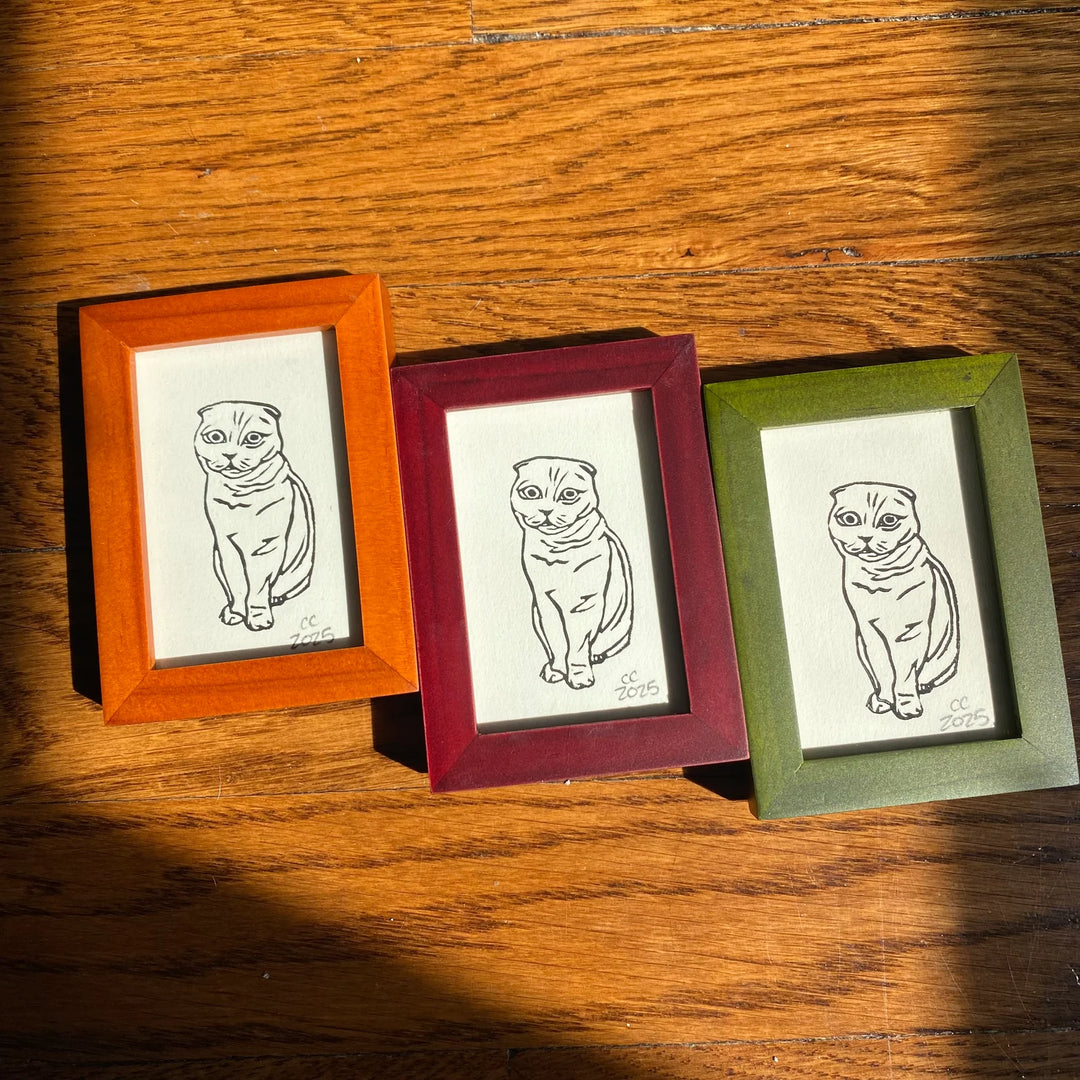 Noah the Scottish Fold Block Print
