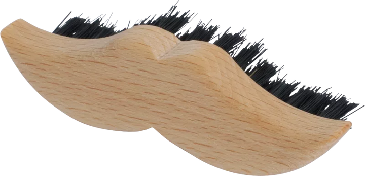 Wooden Beard Brush - Mustache Shape