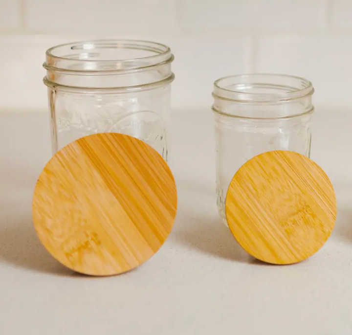 Bamboo Mason Jar Lid - Standard Size