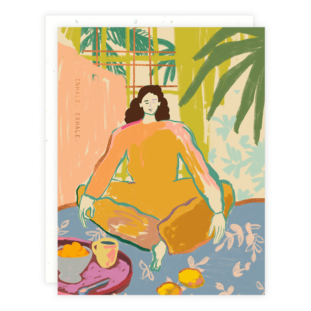 Inhale Exhale Greeting Card