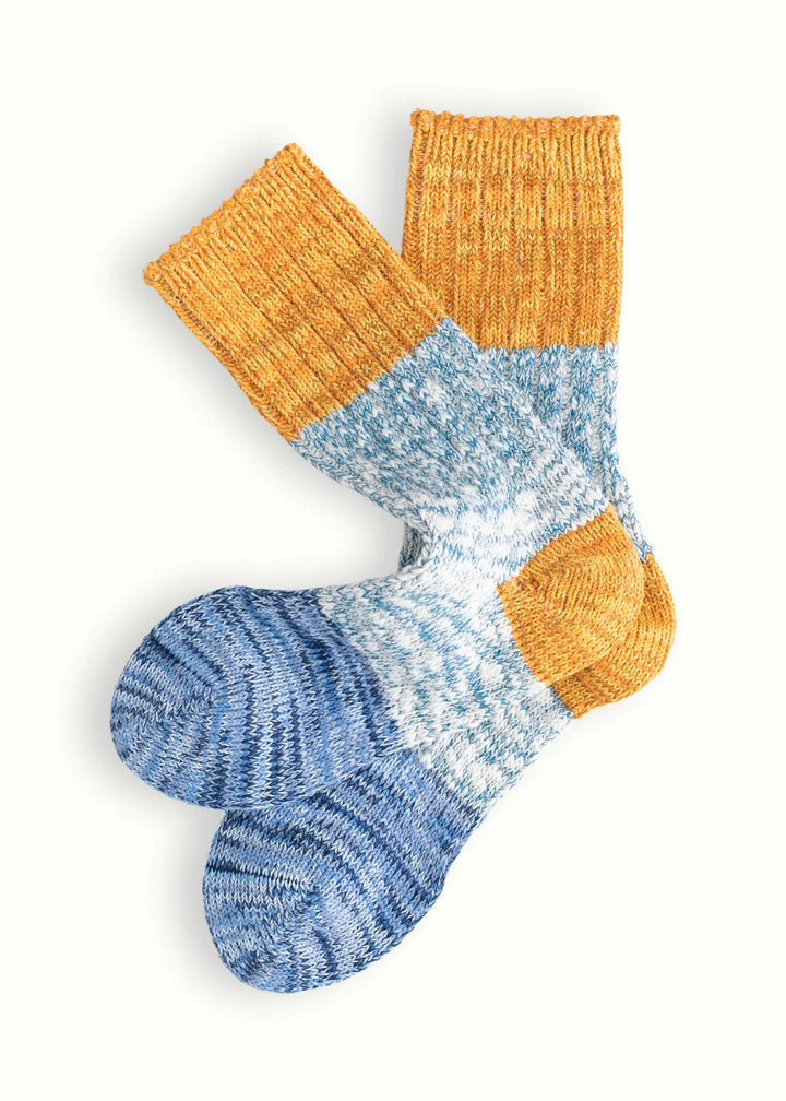 Charlie Cotton Collection - Blue & Mustard