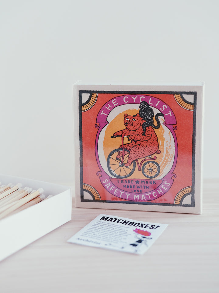 The Cyclist Square Matchbox