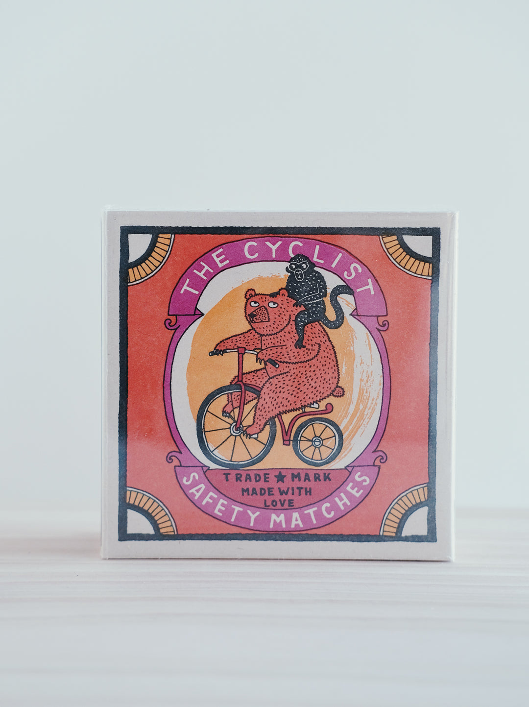 The Cyclist Square Matchbox