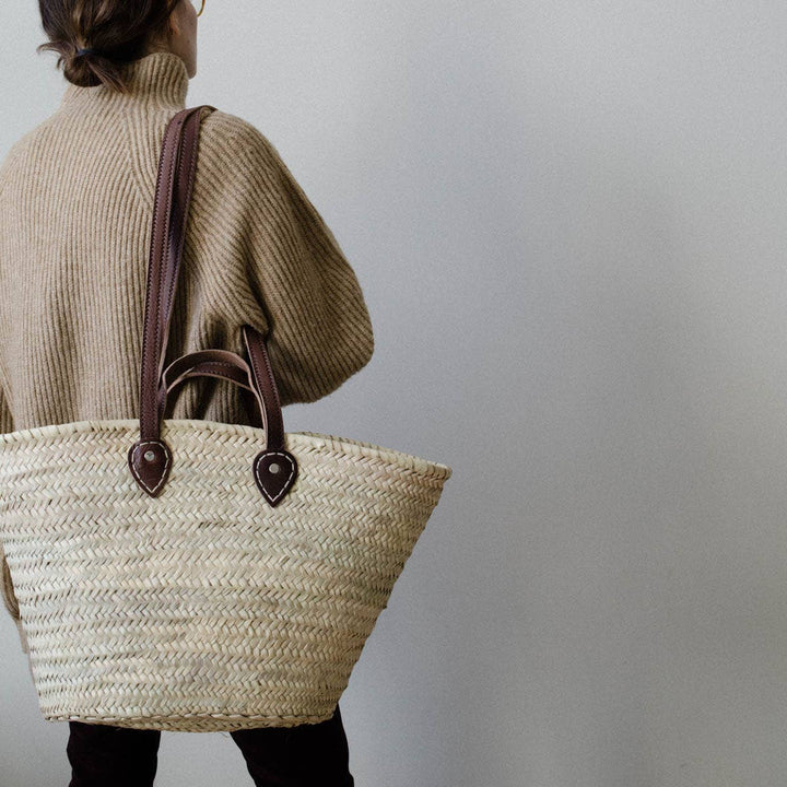 Handmade Shoulder Straw Bag - Double Handle