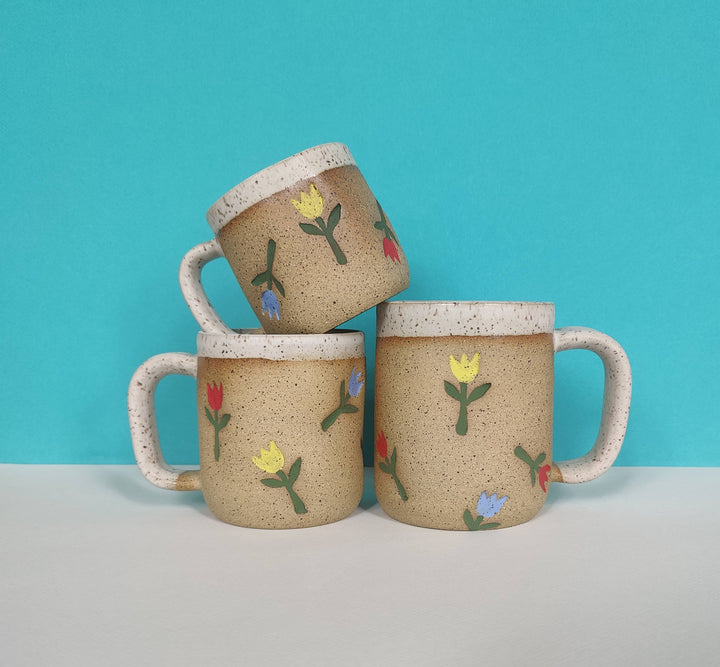 Handmade Tulip Ceramic Mug