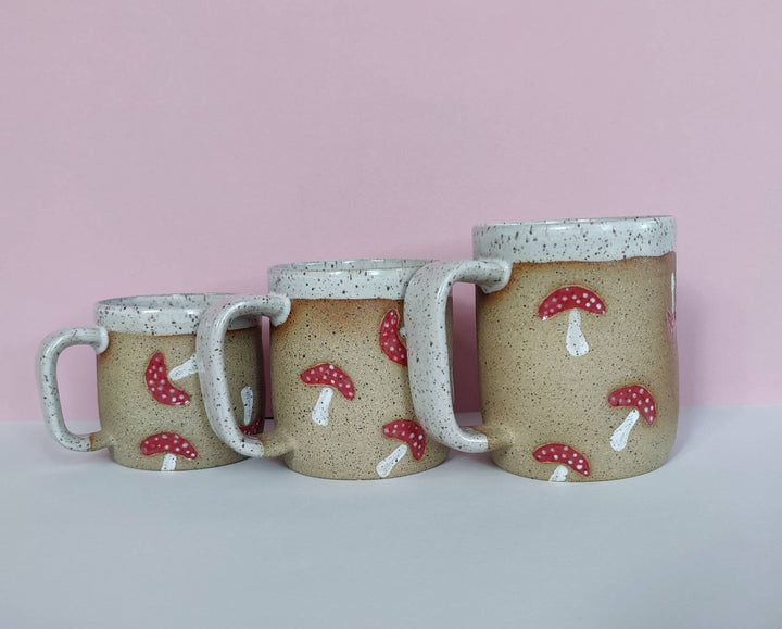 Handmade Mushroom Stamp Mug