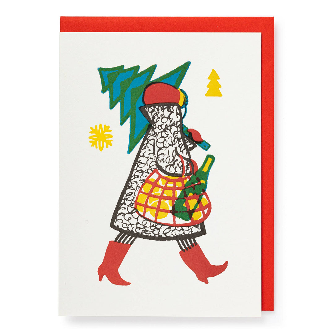 Festive Lady | Christmas Greeting Card ๐