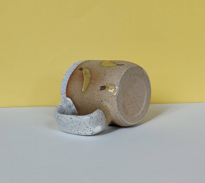 Handmade Banana Stamped Ceramic Mug