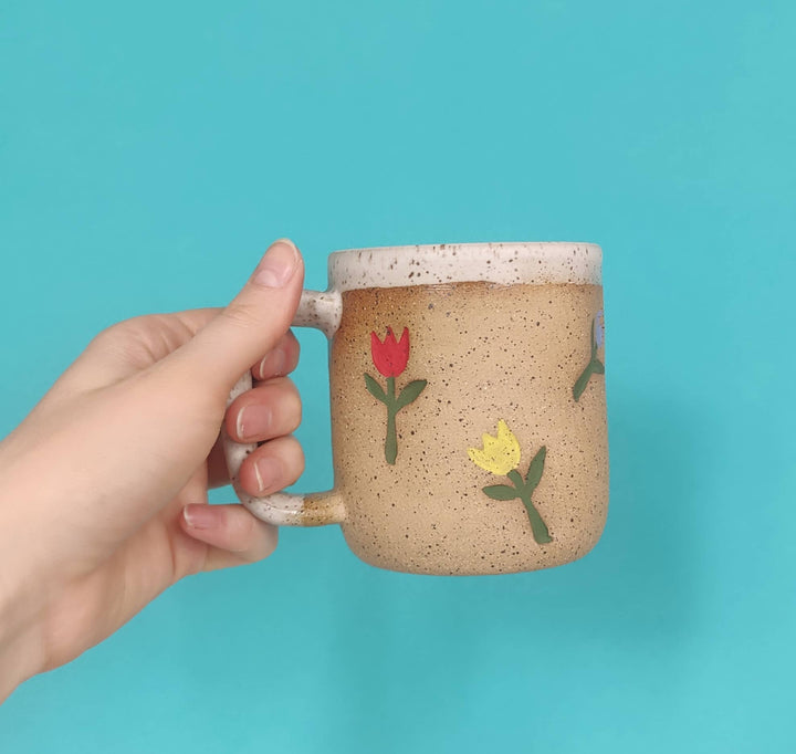 Handmade Tulip Ceramic Mug