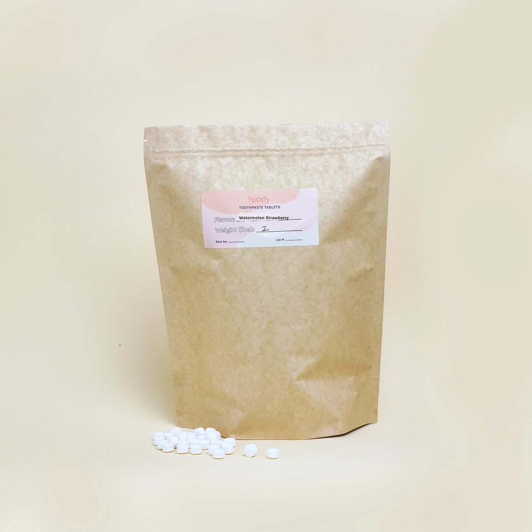 Fluoride Free Toothpaste Tablets by Huppy - Bulk Refill