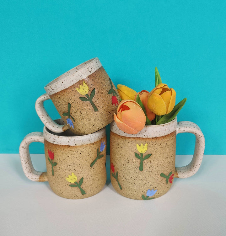 Handmade Tulip Ceramic Mug