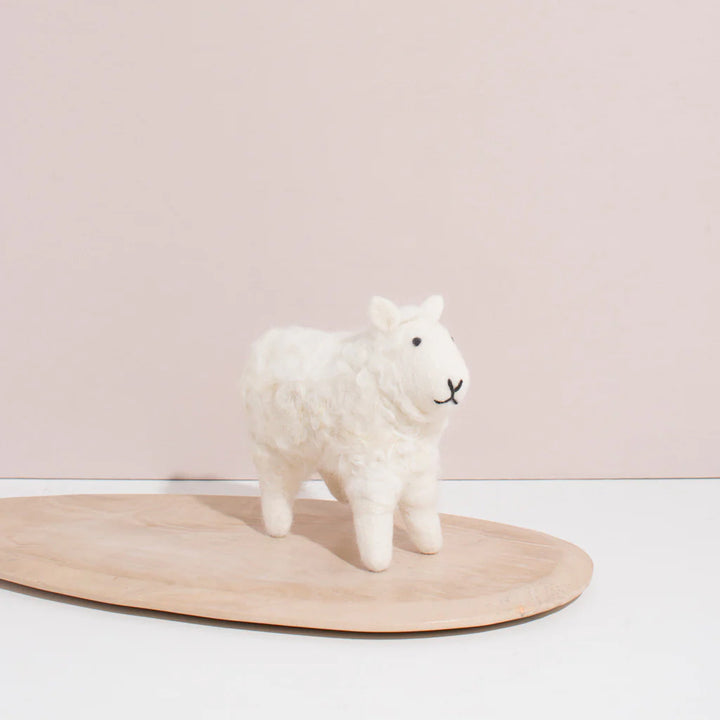 Hand Felted White Sheep