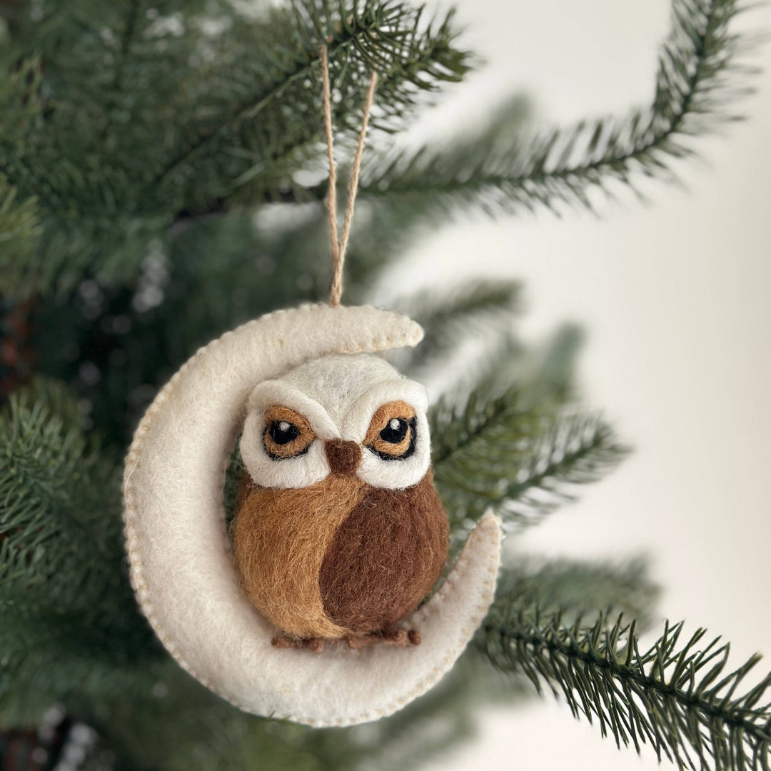 Owl Felted Ornament - Assorted Colors