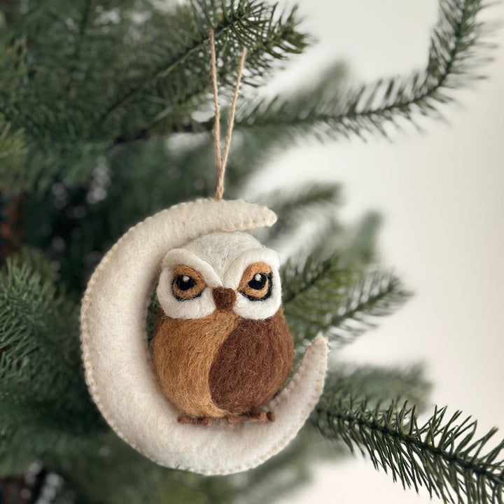 Owl Felted Ornament - Assorted Colors