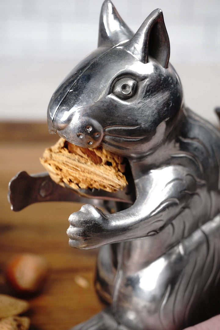 Aluminum Nutty Squirrel Nutcracker