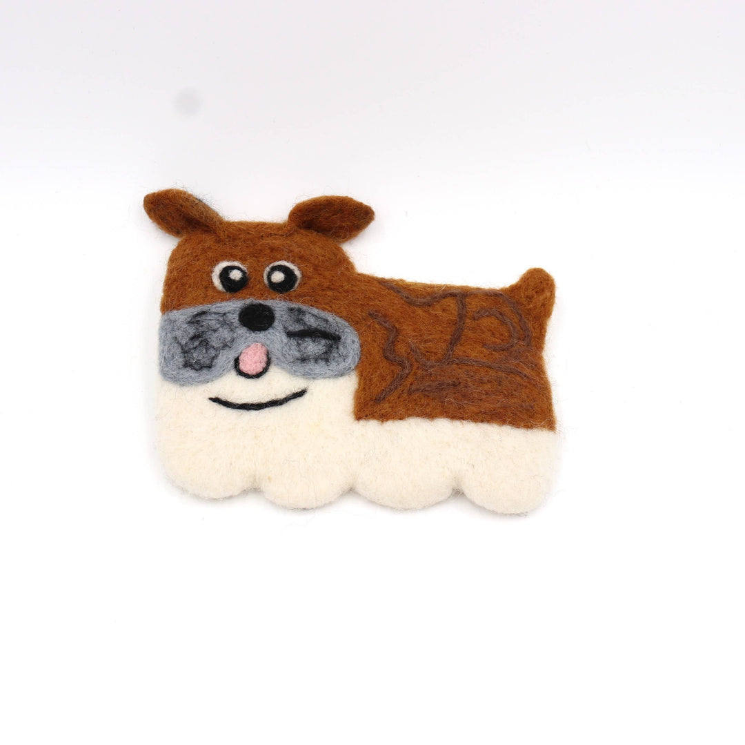 Handmade Felt Coaster - Silly Doggie