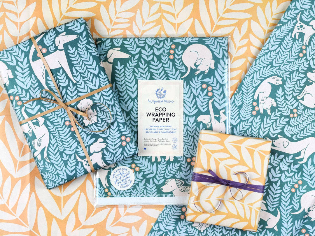 Dog Park Eco Wrapping Paper