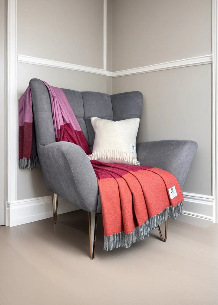 Cashmere & Lamb Wool Throw - Desert Sunset