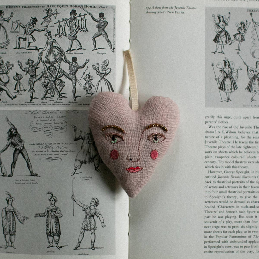 Handsome Heart Lavender & Cotton Ornament