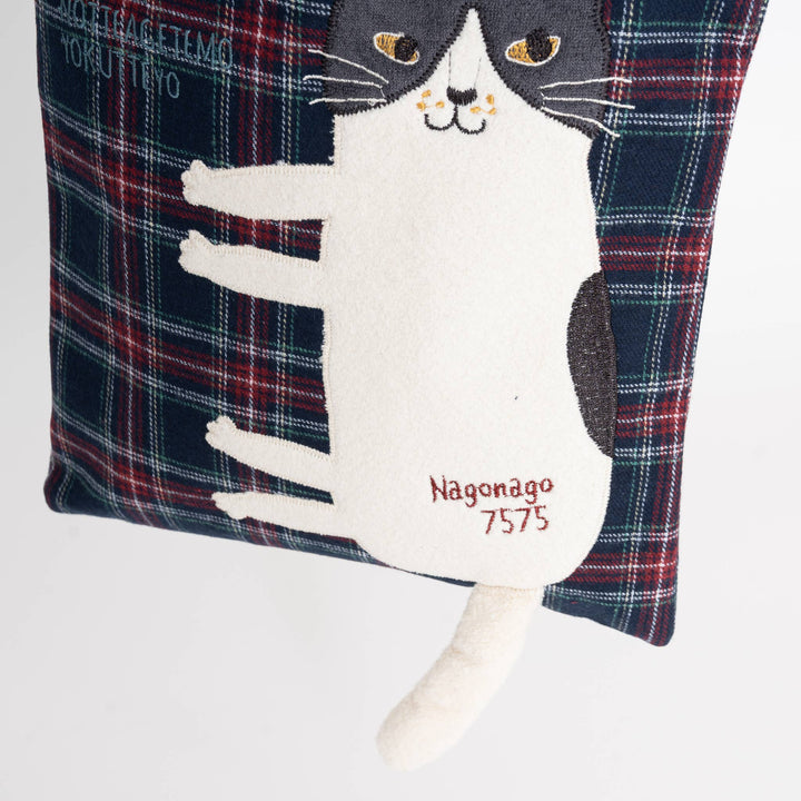 Cat Embroidered Small Tote Bag