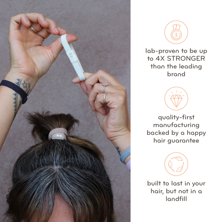 Plastic-free Flat Hair Ties - Earth Tints