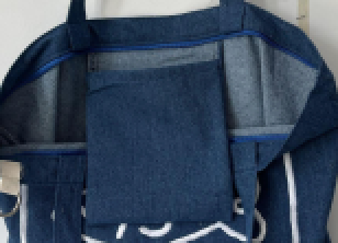 Walk More Places Demin Tote Bag