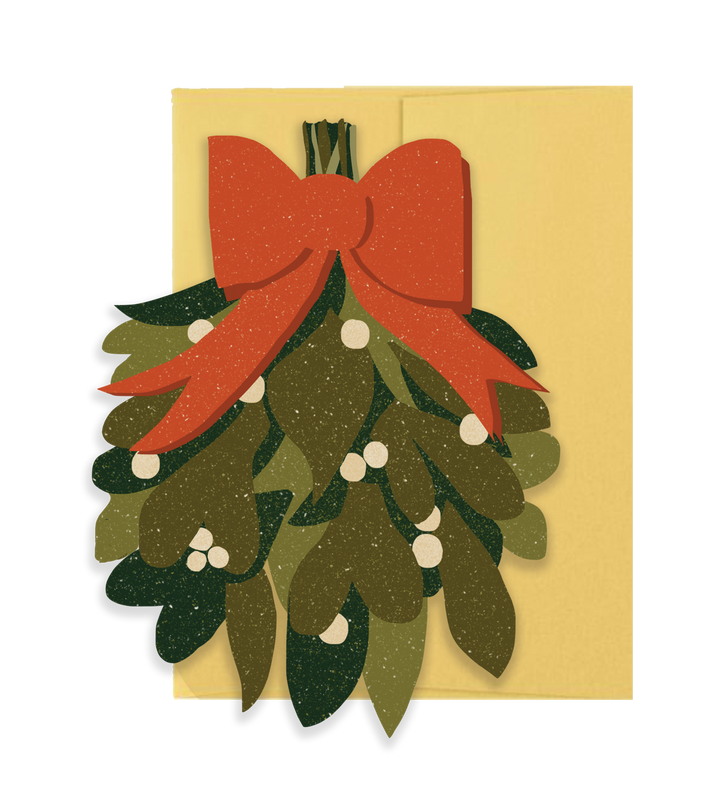 Mistletoe Holiday - Die Cut Card