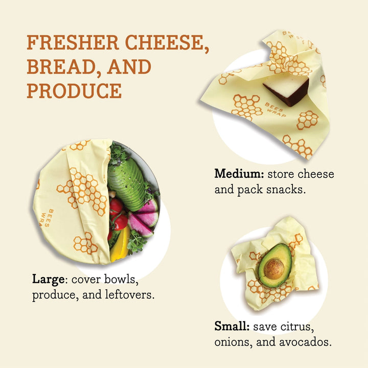 Assorted 3 Pack Beeswax Food Wrap