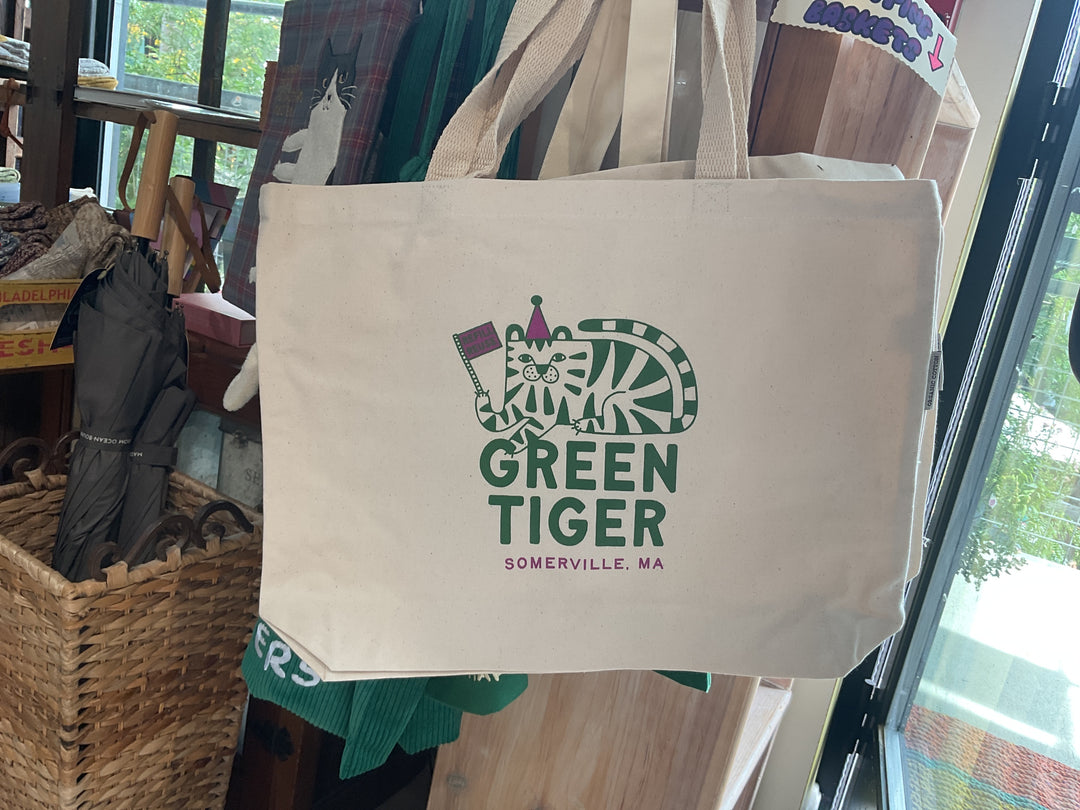 NEW green Tiger Tote Bag