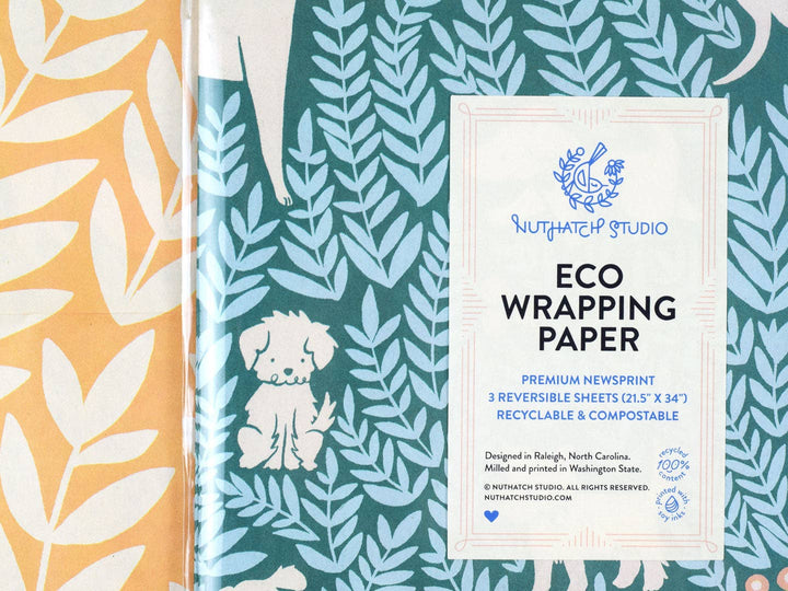 Dog Park Eco Wrapping Paper