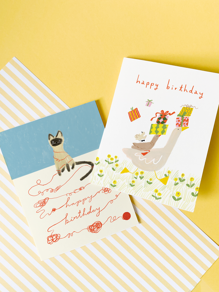 Cat String Birthday - Funny Cat Birthday Card