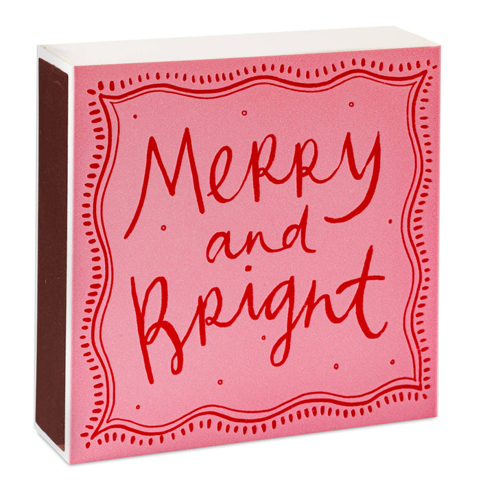 Merry & Bright Holiday Square Matchbox