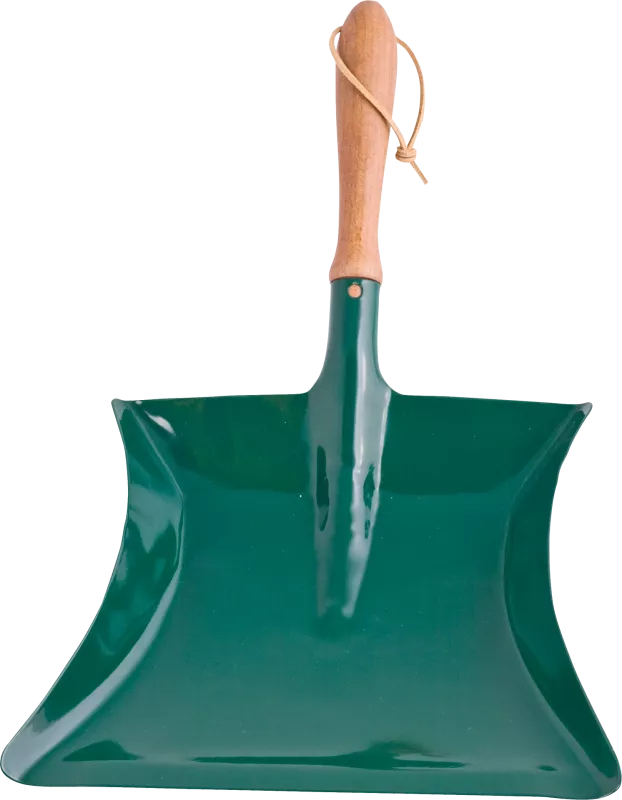 Moss Green Dustpan with Beechwood Handle