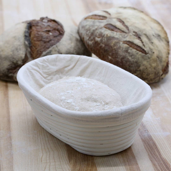 Oval Rattan Bread Proofing Basket and Liner