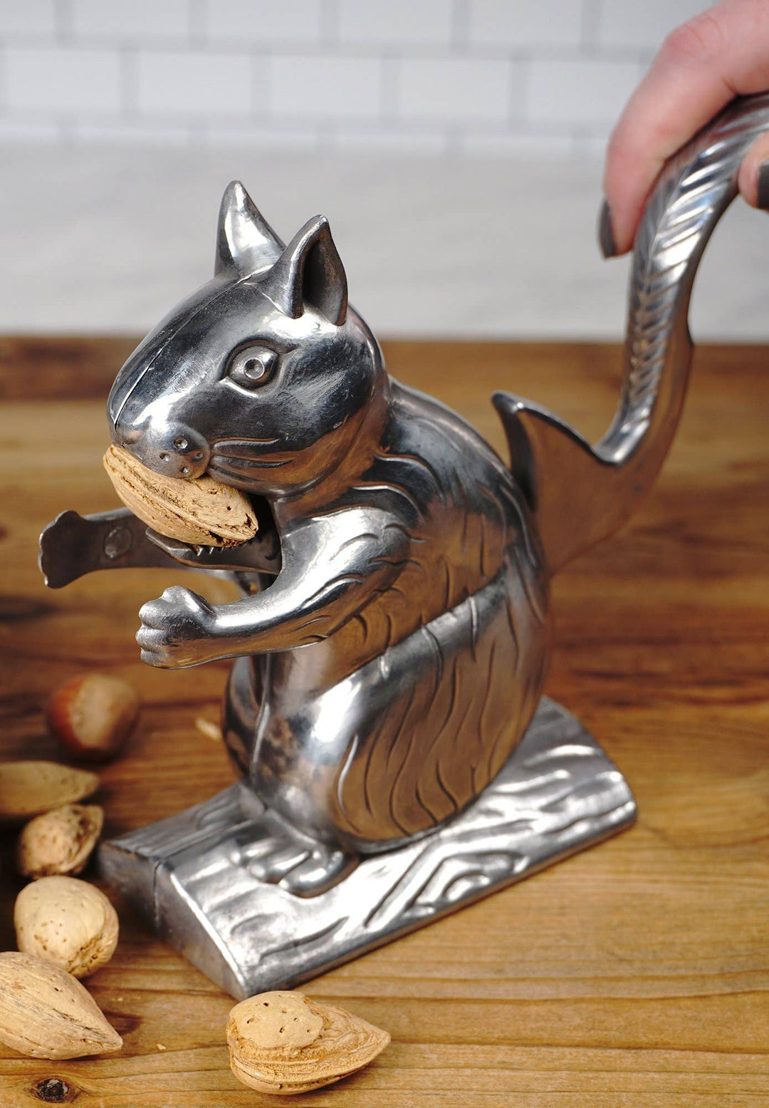 Aluminum Nutty Squirrel Nutcracker