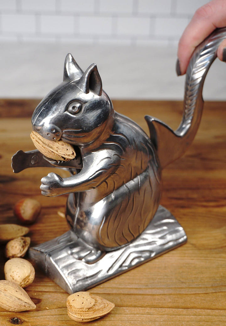 Aluminum Nutty Squirrel Nutcracker