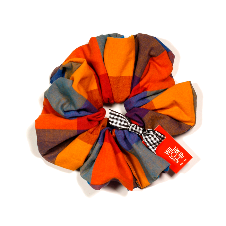 Zero-Waste Scrunchie - Berry Patch Buffalo Check