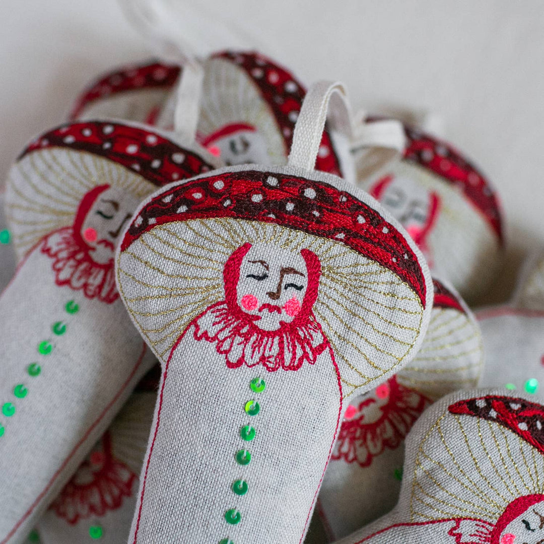 Baby Mushroom Lavender & cotton Filled Ornament