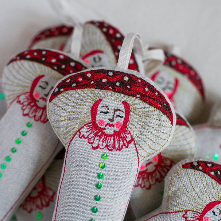 Baby Mushroom Lavender & cotton Filled Ornament