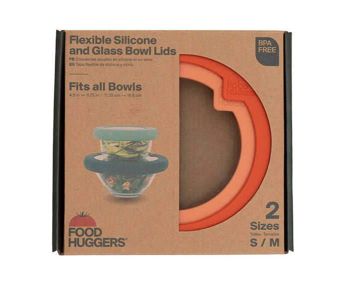 Food Huggers Lids Set/2 Terra Cotta (S,M)