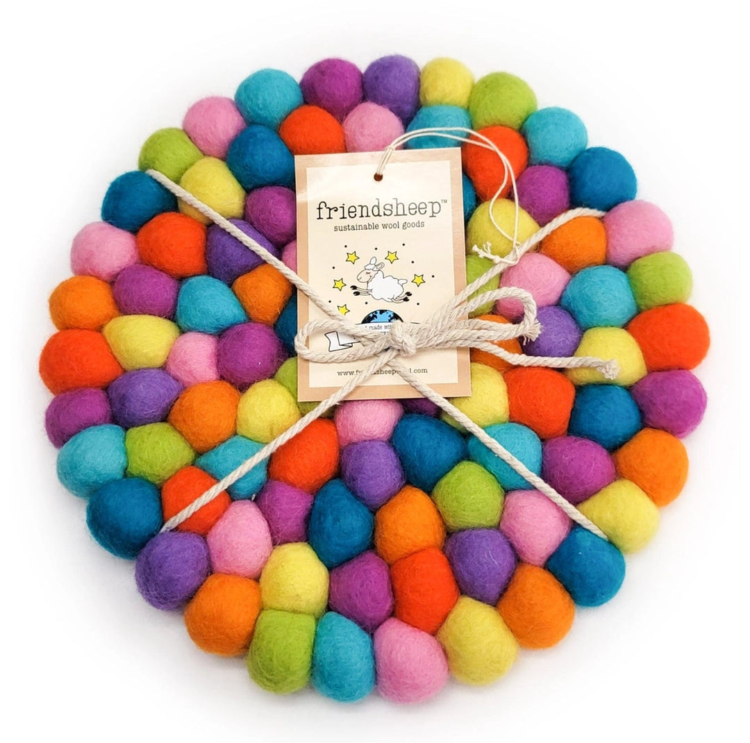 Wool Trivet - Happy Rainbow