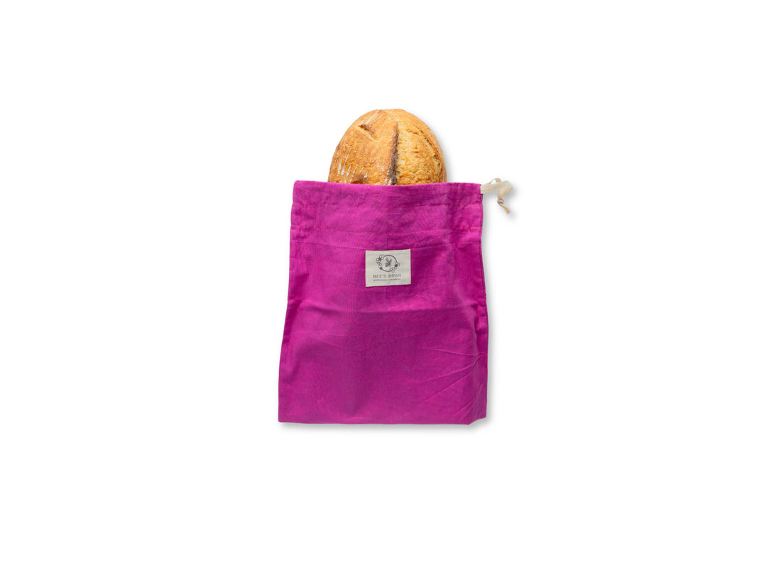 Bee's Wrap Artisan Bread Bag - Magenta, Meadow Magic lined