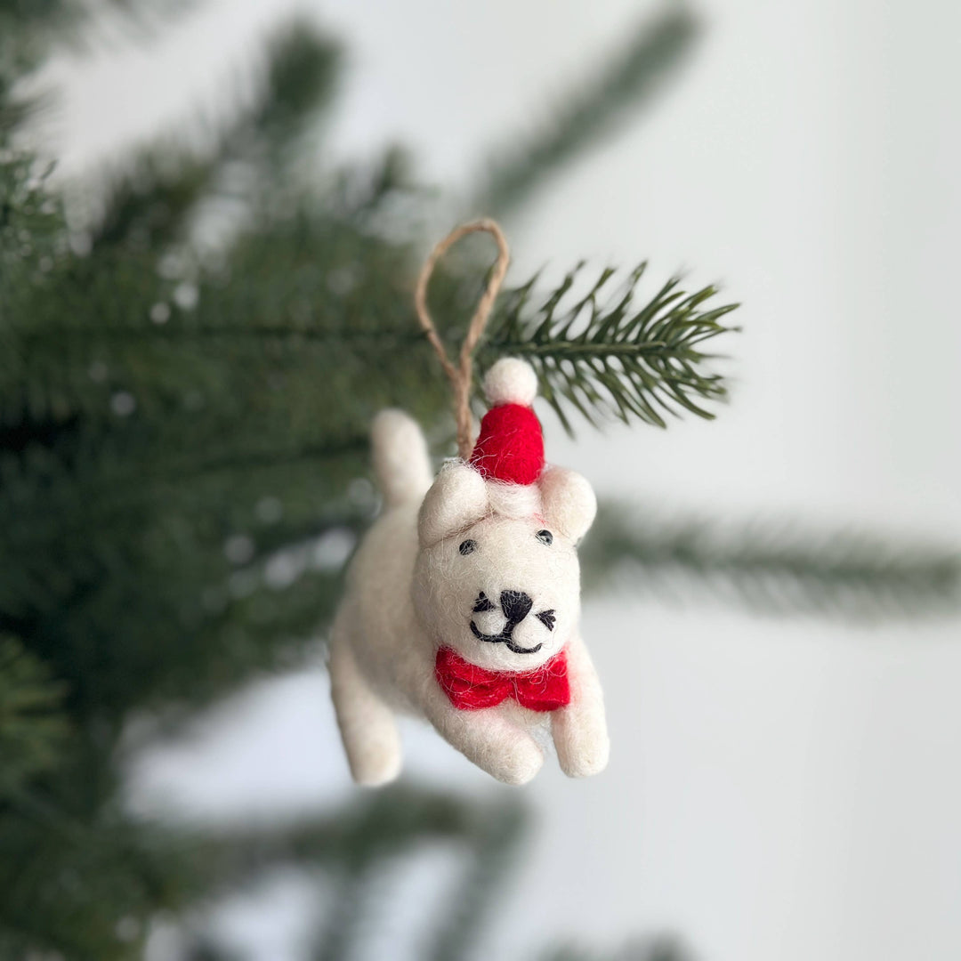 Flying Calico Cat Felt Ornament