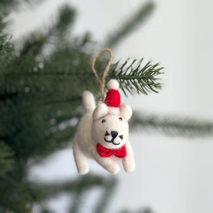 Flying Calico Cat Felt Ornament