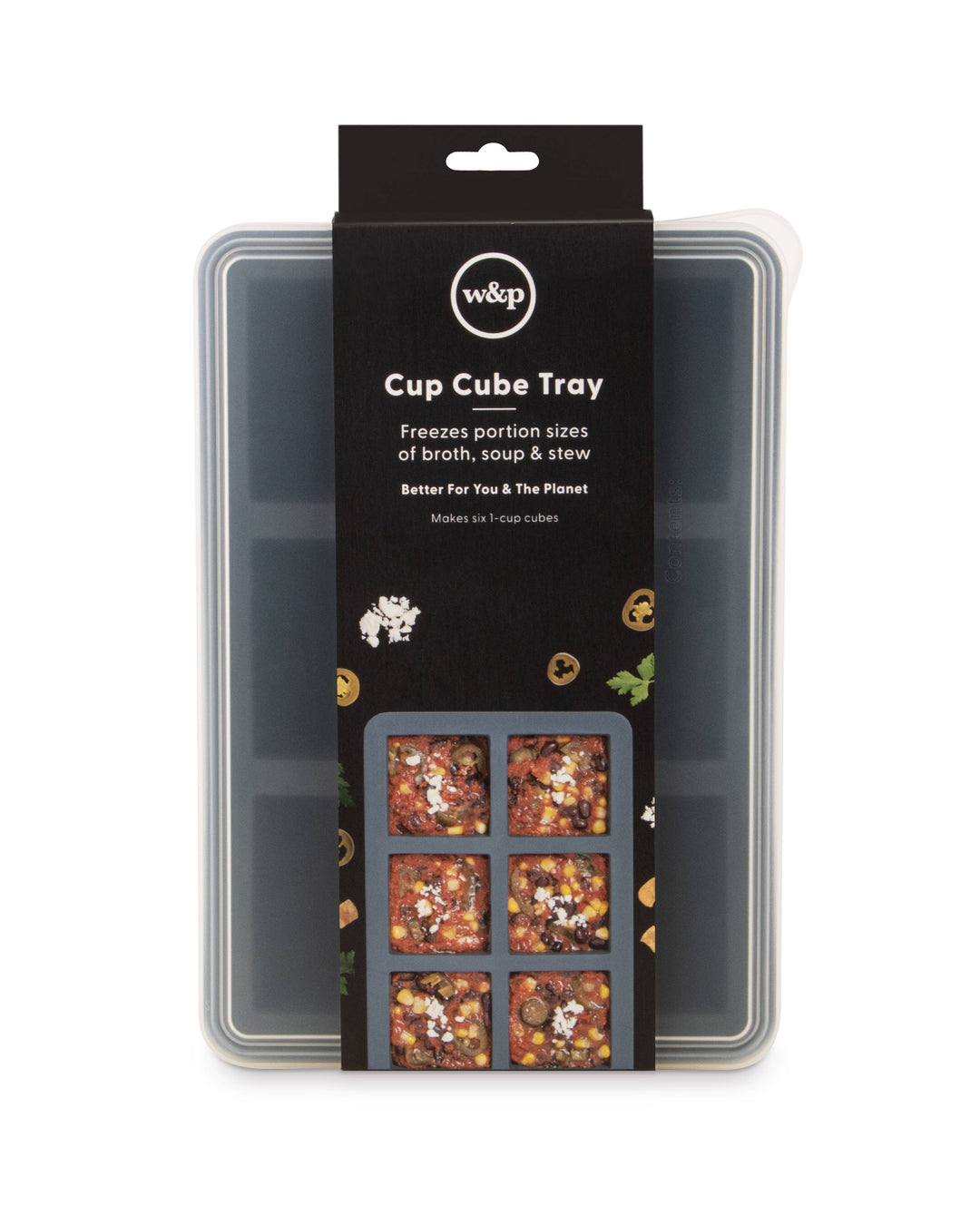 Silicone Food Storage Meal Prep - 6 cube